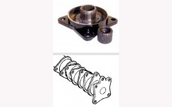 4 Schraube Rotor flansch mit Antrieb B&uuml;chse
