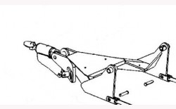 Zug&ouml;se f&uuml;r Unten anh&auml;ngung McConnel SR15-6 / Bomford Cutlass 460. Mit Gro&szlig;e Auge 50 mm