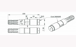 Welle f&uuml;r RMU ohne Freilauf ( Alte ausf&uuml;hrung)