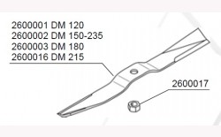 Cirkelmaaier mes voor Agrimaster DM 120