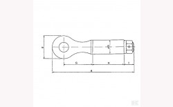 Zug&ouml;se einzel f&uuml;r Obenanh&auml;ngung SR15 / Cutlass 460